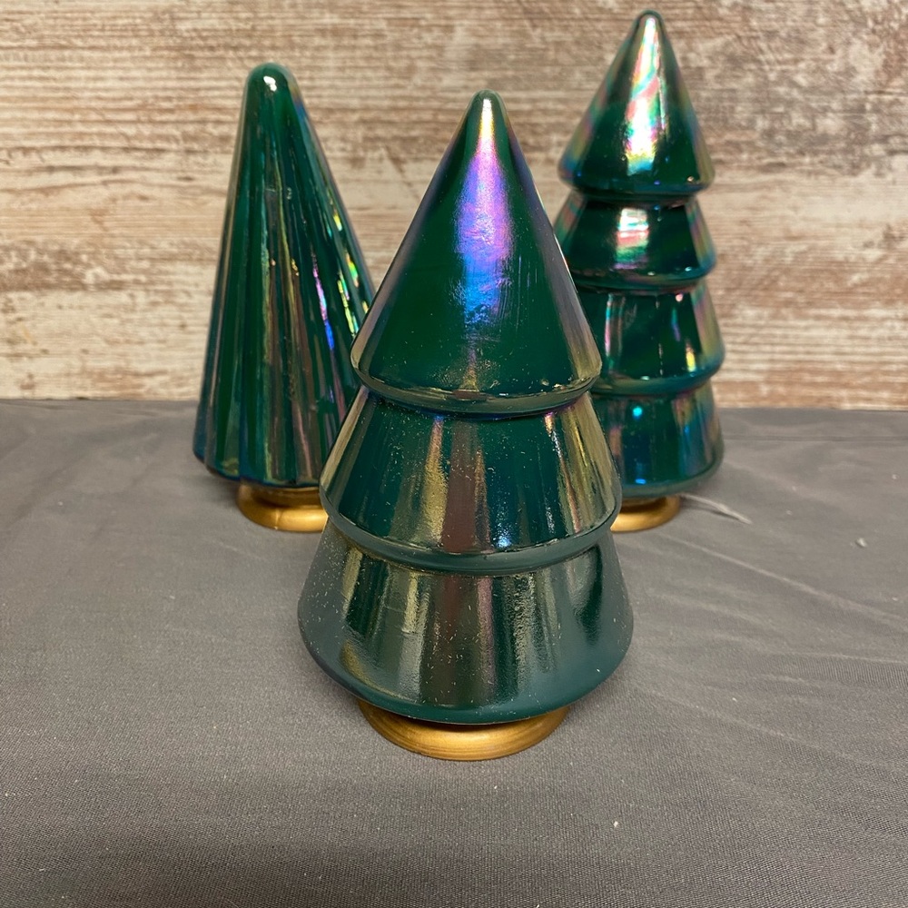 NWT 2023 Christmas collection Target Iridescent Green Holiday Trees